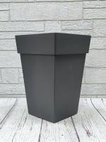 Кашпо Тубус графит со вставкой, 7.5л, 24x35.5 см