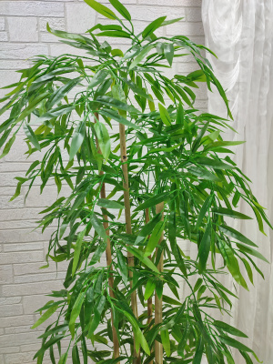 Бамбук 5 стволов зеленый искусственное растение Н170-185см